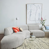 HKLiving striped velvet red and pink cushion