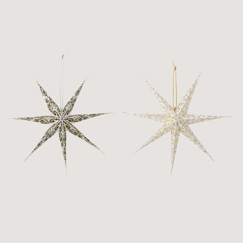 Lecce paper star ornament - set of two (2 left)