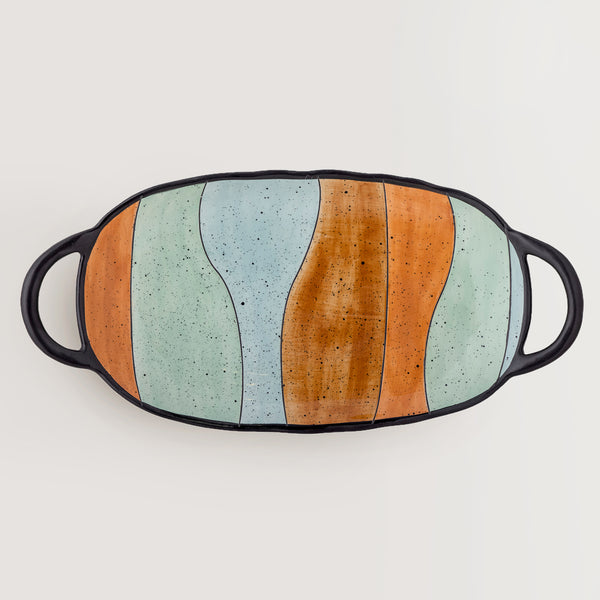 Liljan Handcrafted Glazed Stoneware Serving Plate