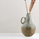 Linn handcrafted stoneware vase with handle