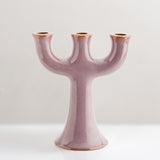Ljus lilac stoneware candlestick holder (last 1)