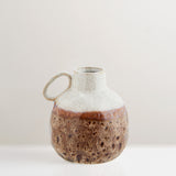 Lou handcrafted stoneware vase with handle