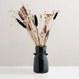 Ebba handcrafted black glazed vase