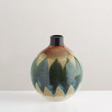 Biba handcrafted round glazed vase