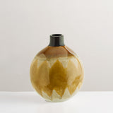 Biba handcrafted round glazed vase