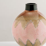 Biba large handcrafted round glazed vase