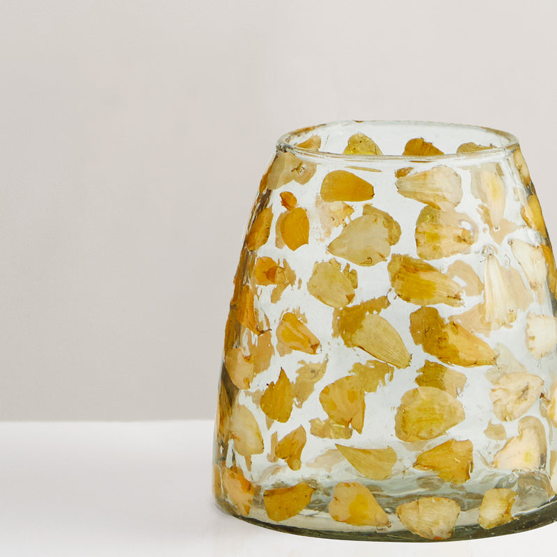 Petal small handblown glass vase / votive