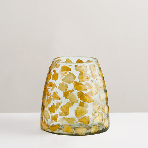 Petal small handblown glass vase / votive