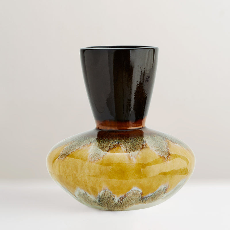 Maya large handcrafted glazed vase