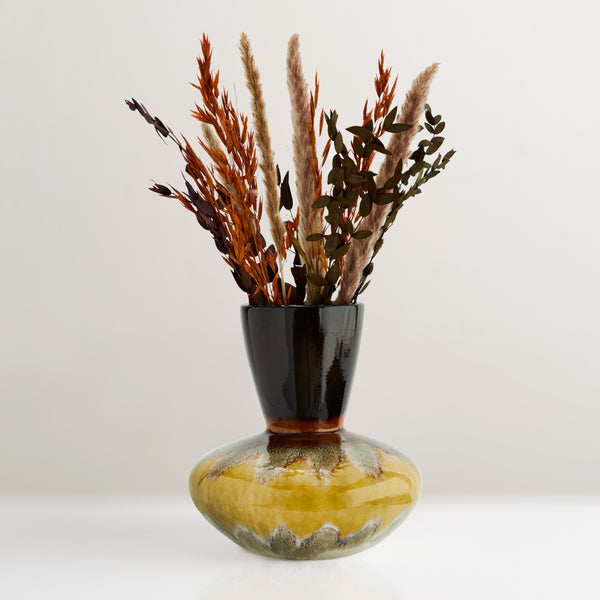 Maya large handcrafted glazed vase