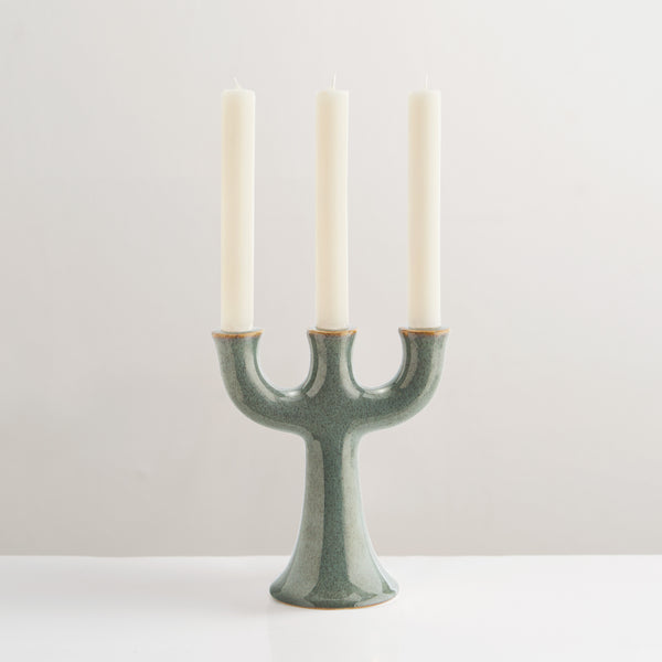 Ljus stoneware candlestick holder