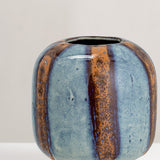 Magni stripe glazed stoneware vase