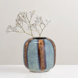 Magni stripe glazed stoneware vase