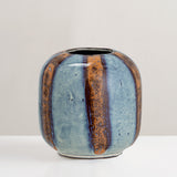 Magni stripe glazed stoneware vase