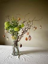 Lilja petal handmade glass decorative egg
