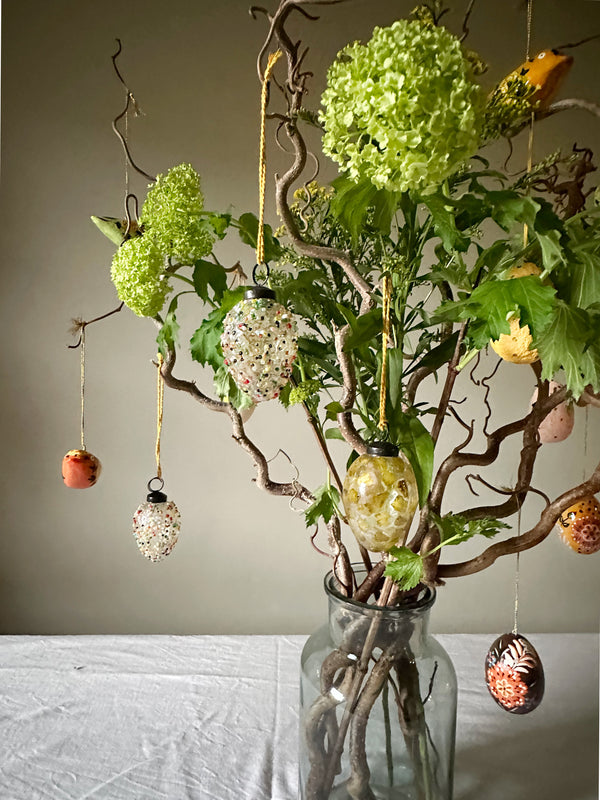 Pernille handmade glass beaded decorative egg