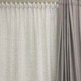 Ready made white sheer linen curtain 230cm length / 140cm wide (1 panel)