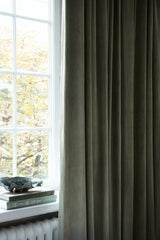 Velvet curtain fabric sample – Khaki