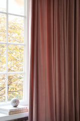 Velvet curtain fabric sample – pink