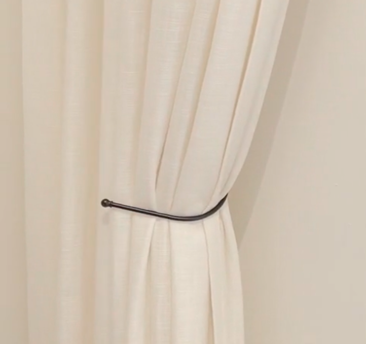 Metal curtain tie back