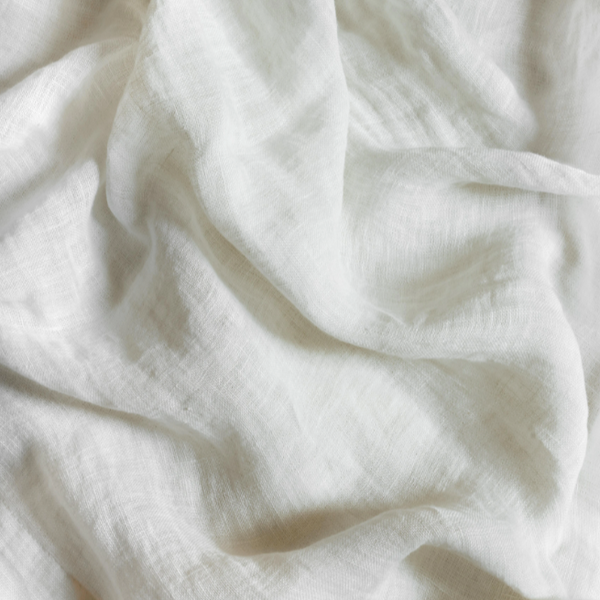 Sheer linen fabric - off white