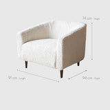 Carla Large teddy armchair - 4 in stock (In store collection)
