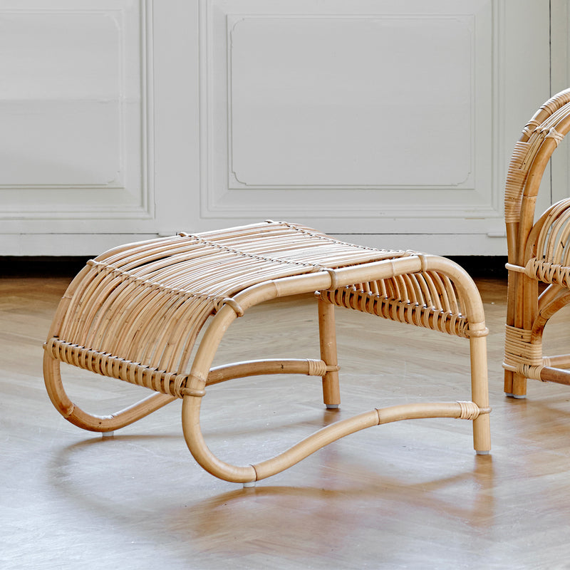 Rattan step sale stool
