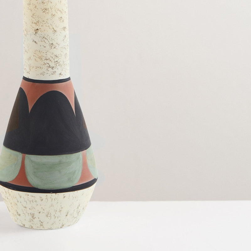 Hand painted Terracotta glazed vase