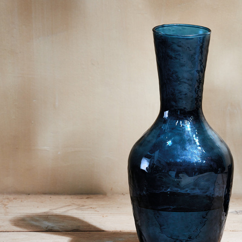 Yala hammered indigo jug
