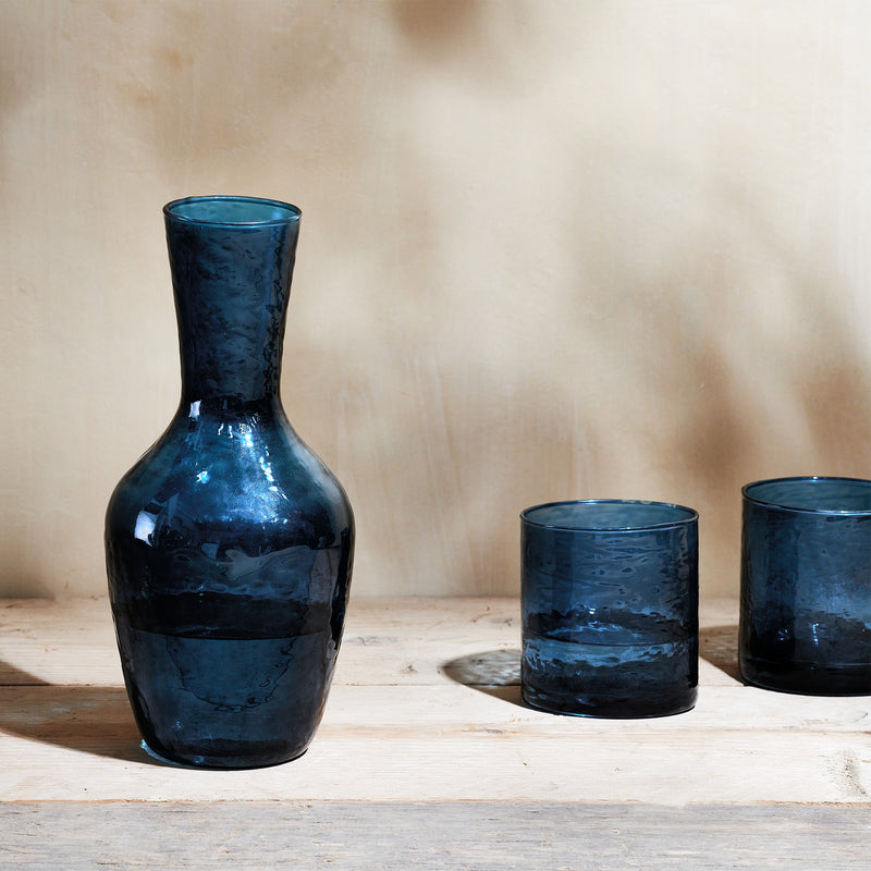 Yala hammered indigo jug
