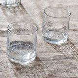 Yala hammered clear glass tumbler - set of 4