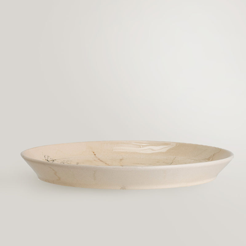 Bea handcrafted glazed stoneware plate