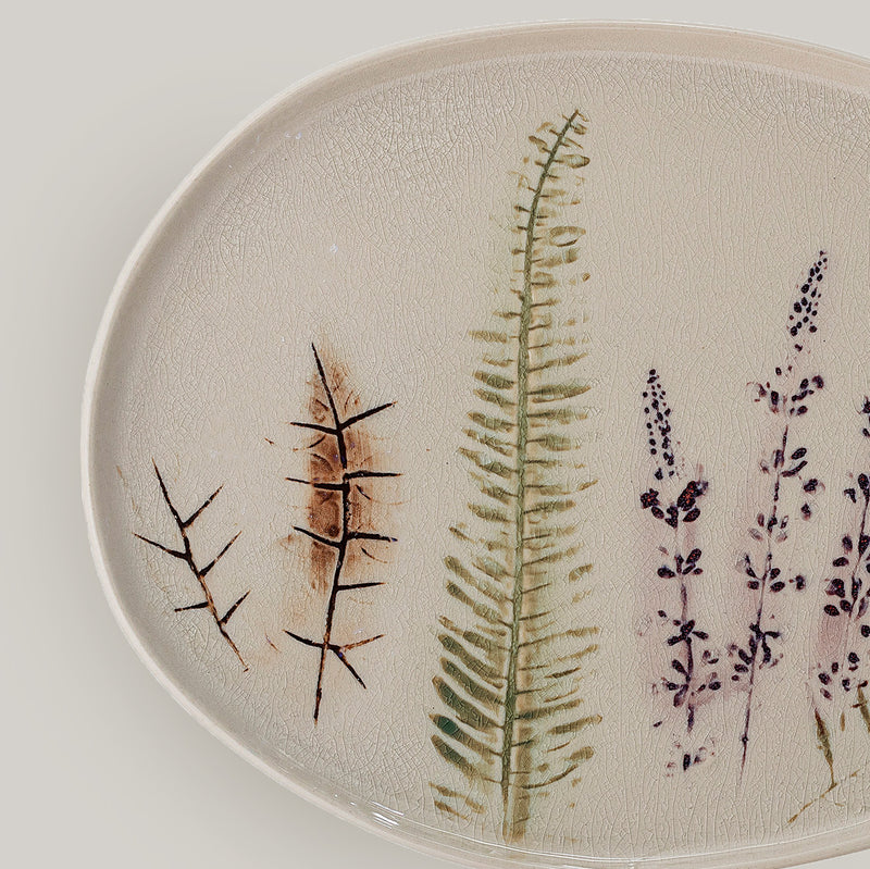 Bea handcrafted glazed stoneware serving plate
