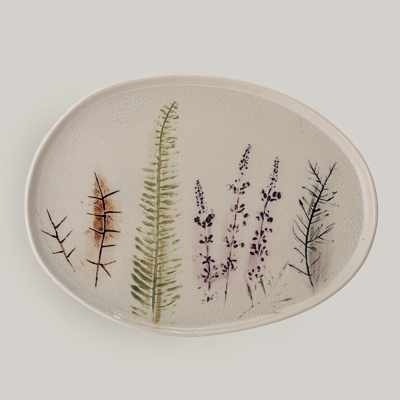 Bea handcrafted glazed stoneware serving plate
