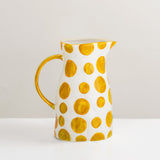 Begonia hand painted yellow glazed porcelain jug