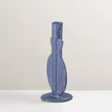 Bess blue candle stick holder