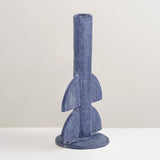 Bess blue candle stick holder