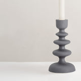 Indiya grey metal candlestick holder (2 left)