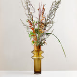Cora large amber glass vase