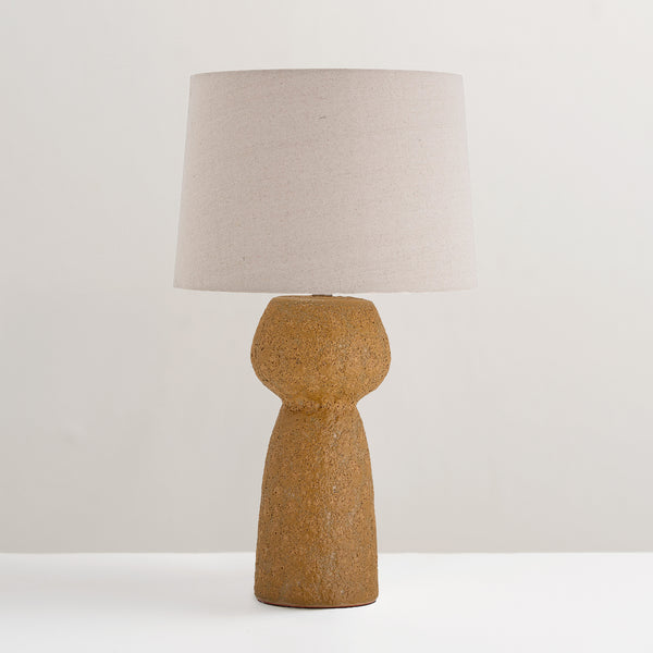 Lavin stoneware table lamp with cotton shade