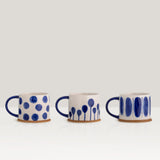 Linora large handmade glazed stoneware mugs - set of 3
