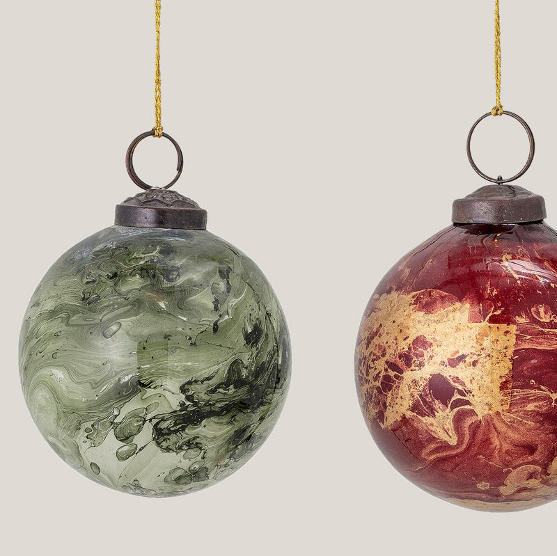 Loba glass baubles - Set of two