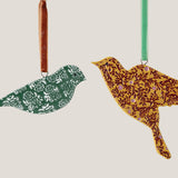 Milara ceramic bird ornament - set of two