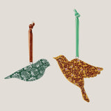 Milara ceramic bird ornament - set of two