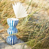 Pulp handcrafted stripe vase