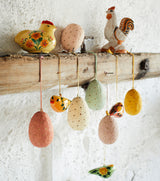 Höna hand-painted decorative paper birds - set of three