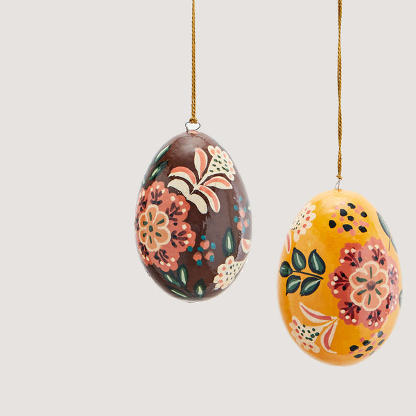 Påsk hand-painted decorative paper eggs - set of two