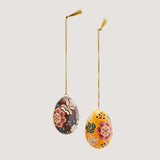 Påsk hand-painted decorative paper eggs - set of two