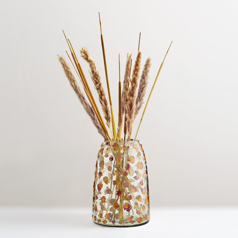 Petal large handblown glass vase