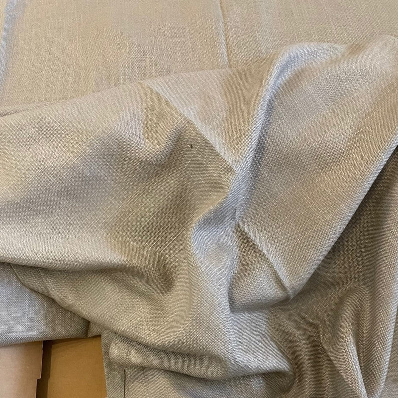 Ready made grey linen curtain, 225cm length / 280cm wide (1 panel)